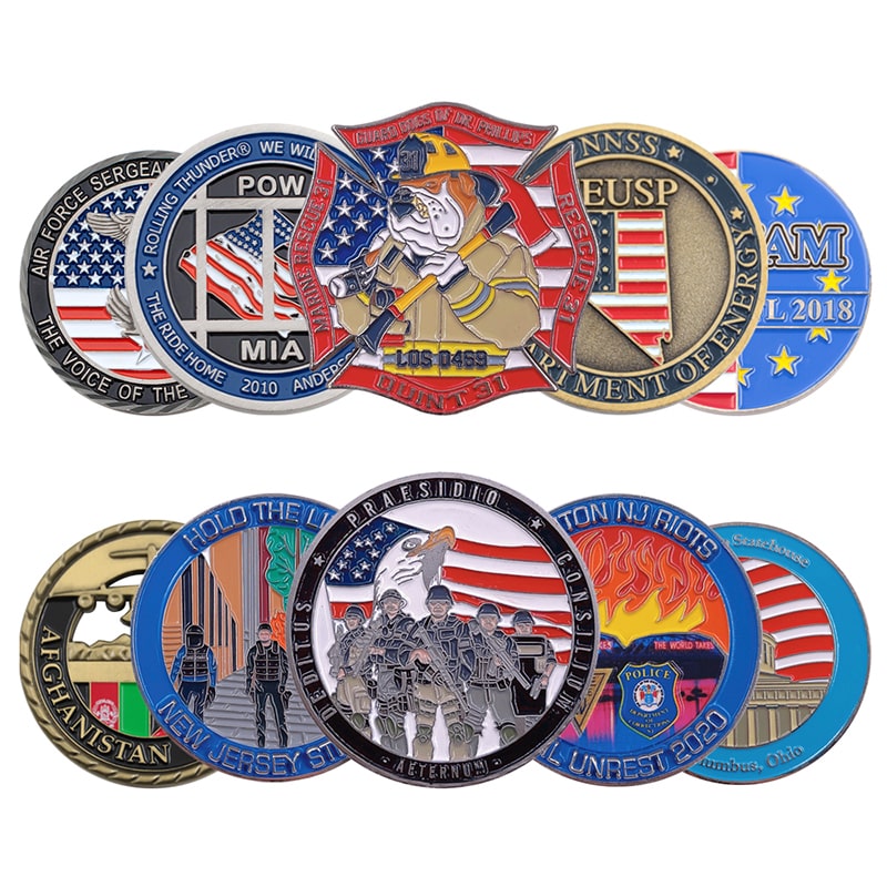 Monete da sfida militari della marina in ottone massiccio personalizzate