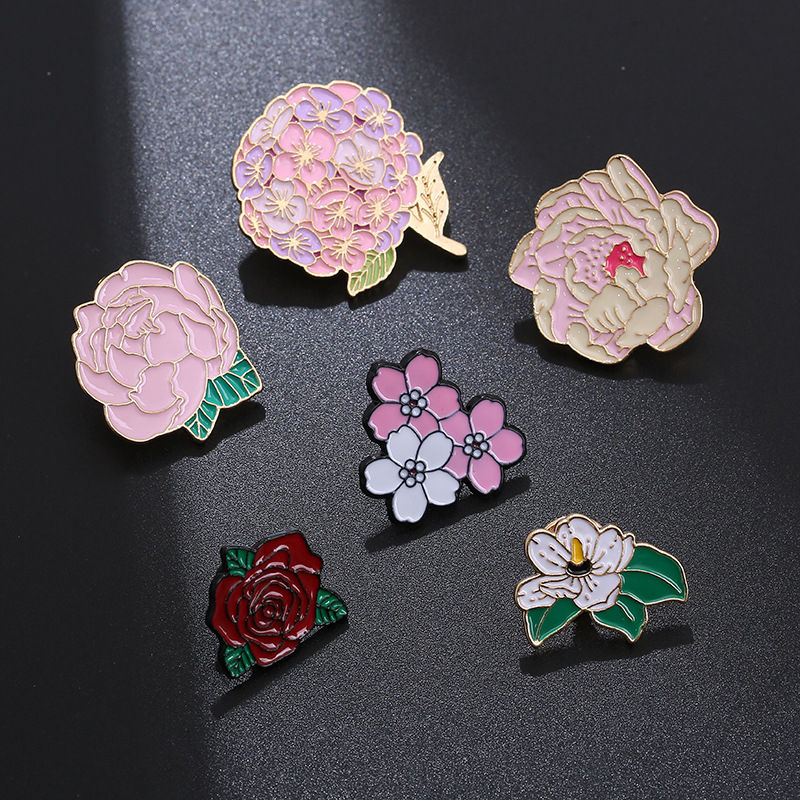 Flower pins badge
