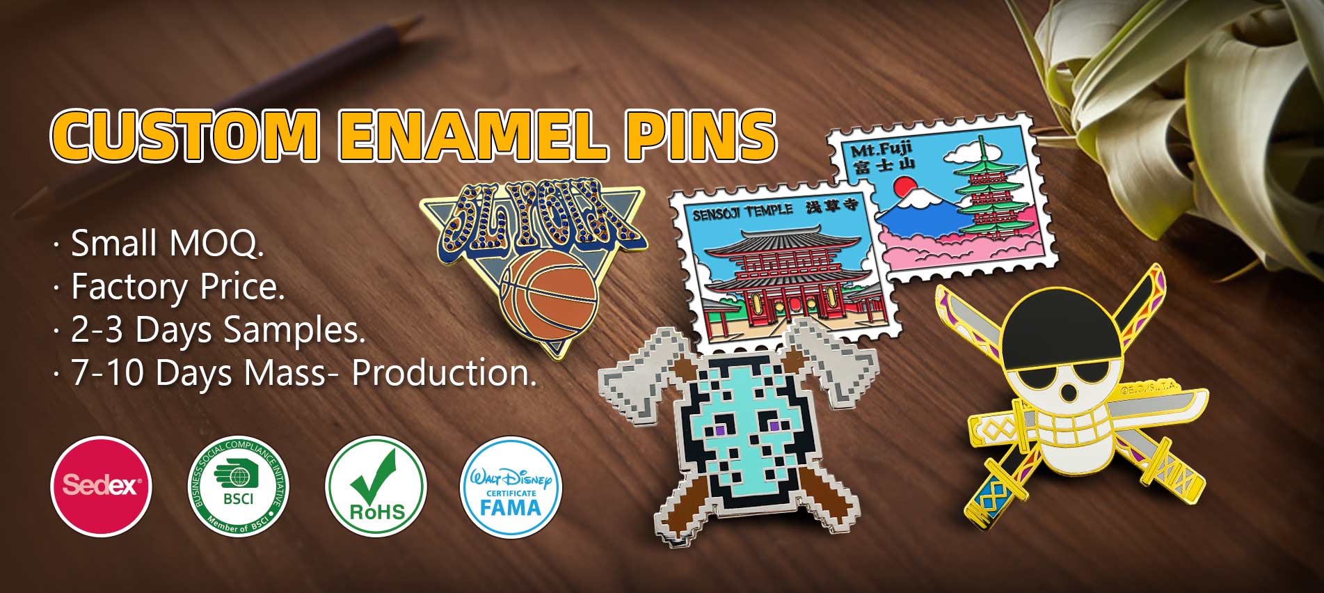 Spille smaltate personalizzate